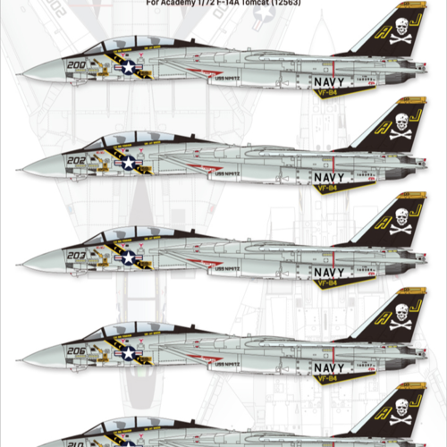 jd72001 F-14A Tomcat Decal set - Movie Collection No.2