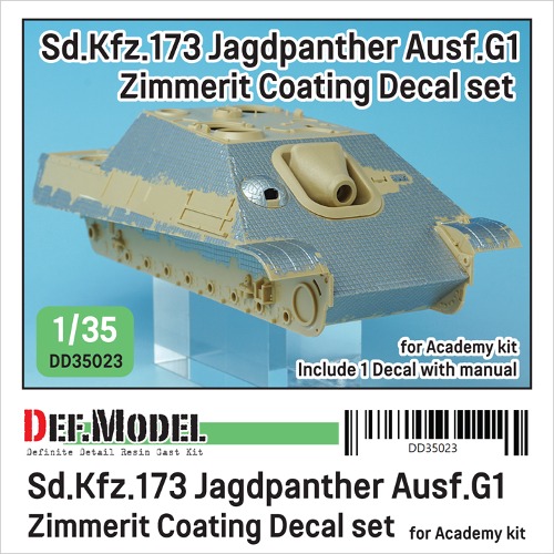 DD35023  1/35 Jagdpanther Ausf.G1 Zimmerit Coating Decal set for Academy