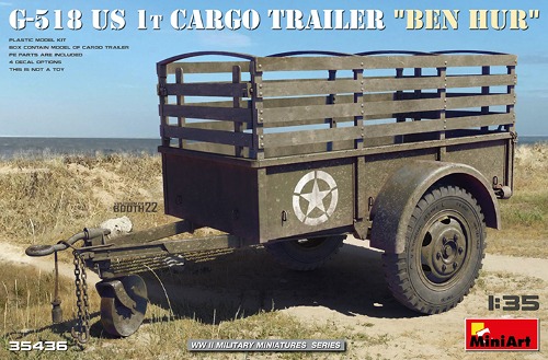 5436 1/35 G-518 US 1t Cargo Trailer Ben Hur