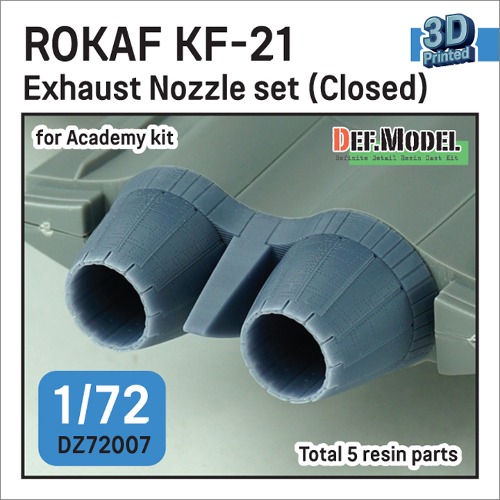 DZ72007  1/72 ROKAF KF-21 Nozzle set for Academy (Closed)