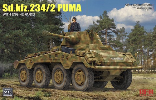 RM5110  1/35 Sd.Kfz.234/2 Puma w/Engine Parts