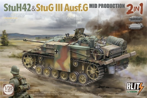 8017 1/35 StuH42 &amp; StuGIII Ausf. G Mod Production 2 in 1 w/bonus stowage