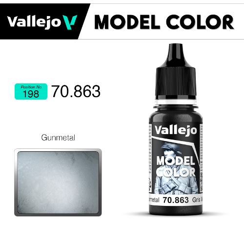 Vallejo Model Color _ Metallic _ [198] 70863 _ Gunmetal