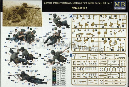 mb35102  1/35 German Infantry Defense, Eastern Front Battle Series