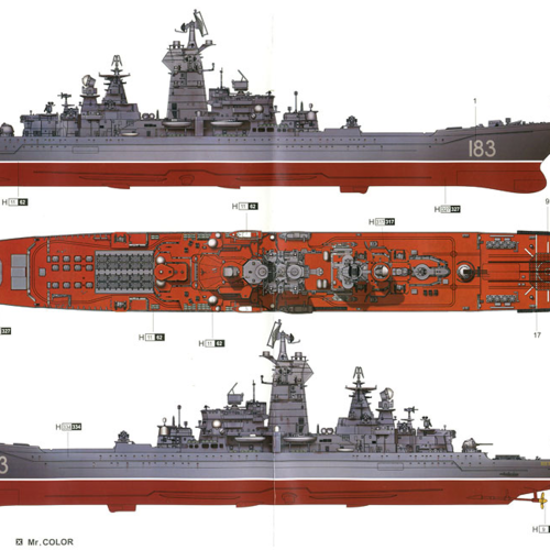 04522  1/350 Russian cruiser Pyotr .Velikiy