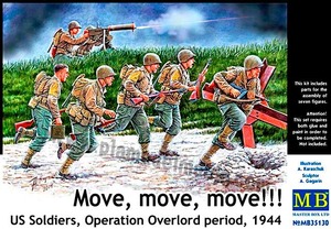 mb35130 1/35 Move, move, move! US Soldiers Operation Overlord Period 1944