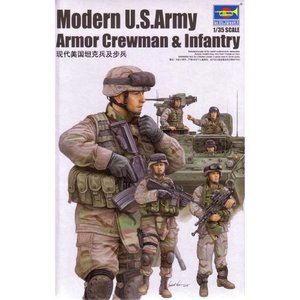 00424  1/35 Modern US Army Armor Crewman &amp; Infantry