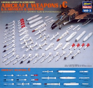 36003 X48-3 1/48 U.S.Aircraft weapon C Missless + Gun Pod