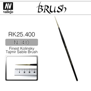 RK25400 Finest Kolinsky Tajmir Sable Brush Nº 4/0  붓 미세 브러쉬
