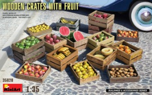 35628 1/35 Wooden Crates with Fruit