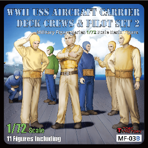 MF03B  1/72  US NAVY Aircraft Carrier Crews &amp; Pilots (Normal Pose)