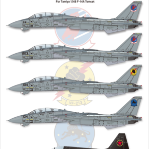 jd48001 F-14A Tomcat 1/48 Decal set - Movie Collection No.3