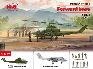 48303 1/48 Forward Base AH-1G,OV-10A,US Pilots,Ground Personnel