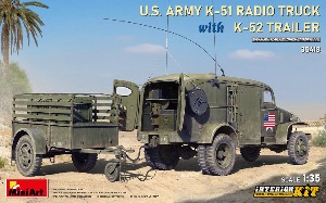 35418 1/35 US ARMY K-51 Radio Truck w/K-52 Trailer Interior Kit