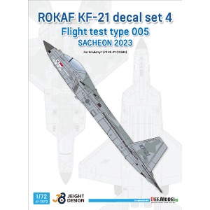 JD72012  1/72 ROKAF KF-21 보라매 Decal set 4 - Flight Test No.004 Sacheon 2023 for Academy