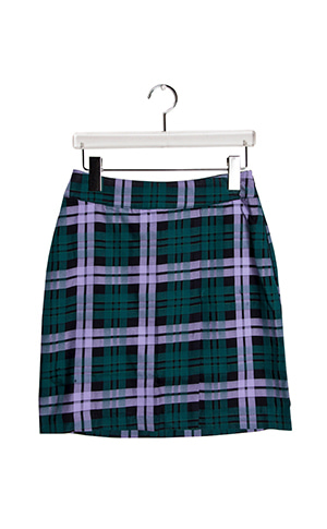 Check Mini Wrap Skirt