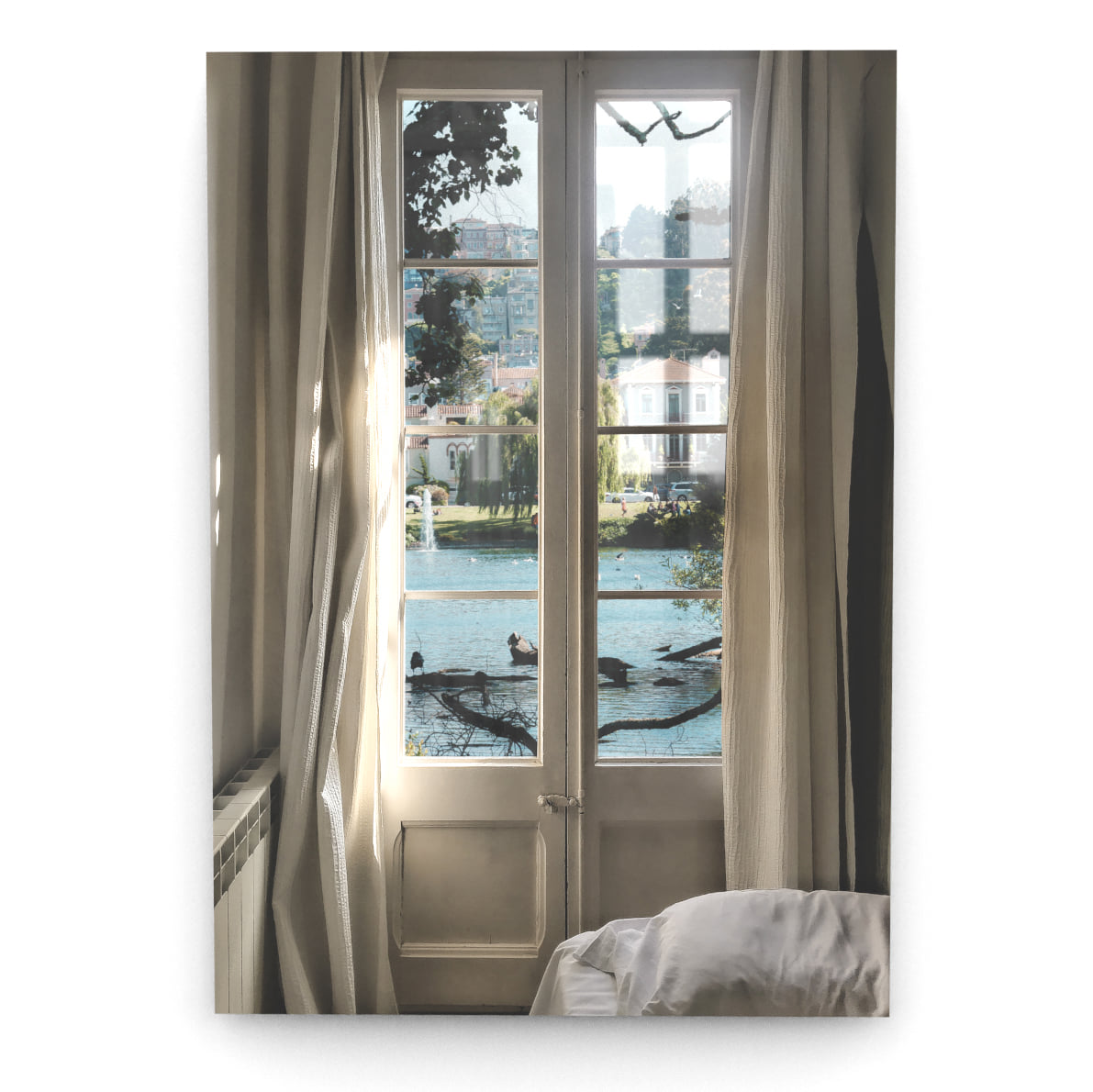 Glass window poster - a holiday bedroom #2