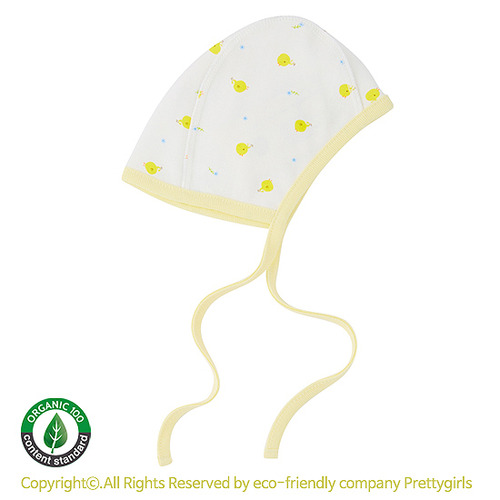 오가닉 병아리 아기선물 파일럿 모자 유기농제품