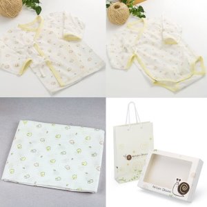 오가닉코튼 양무늬 여름아기 출산선물세트 선물포장