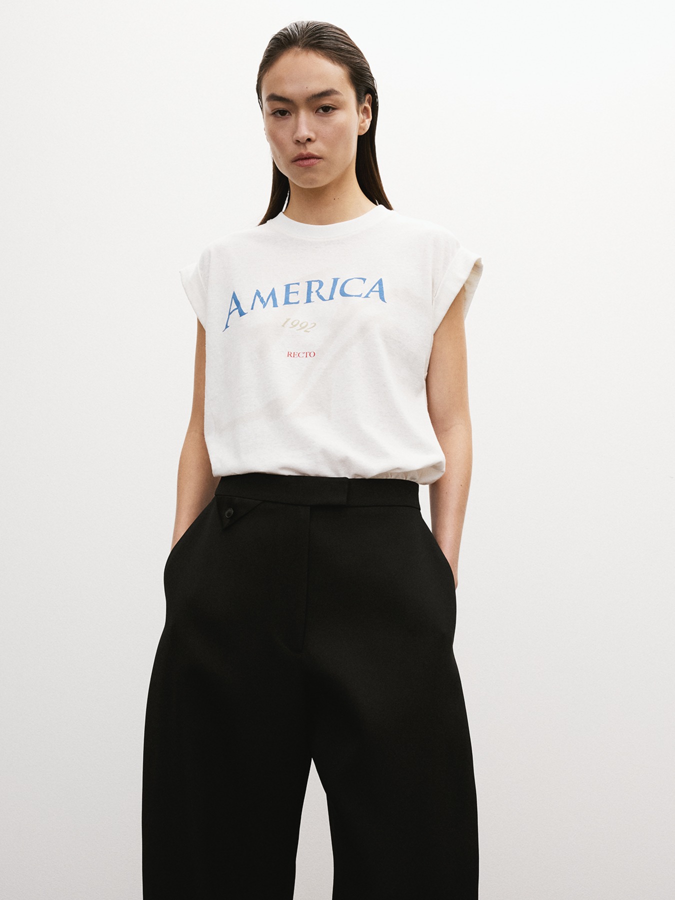[RECTO] RECTO LOGO RIBBED JERSEY T-SHIRT ★人気★ RECTO - Official Website