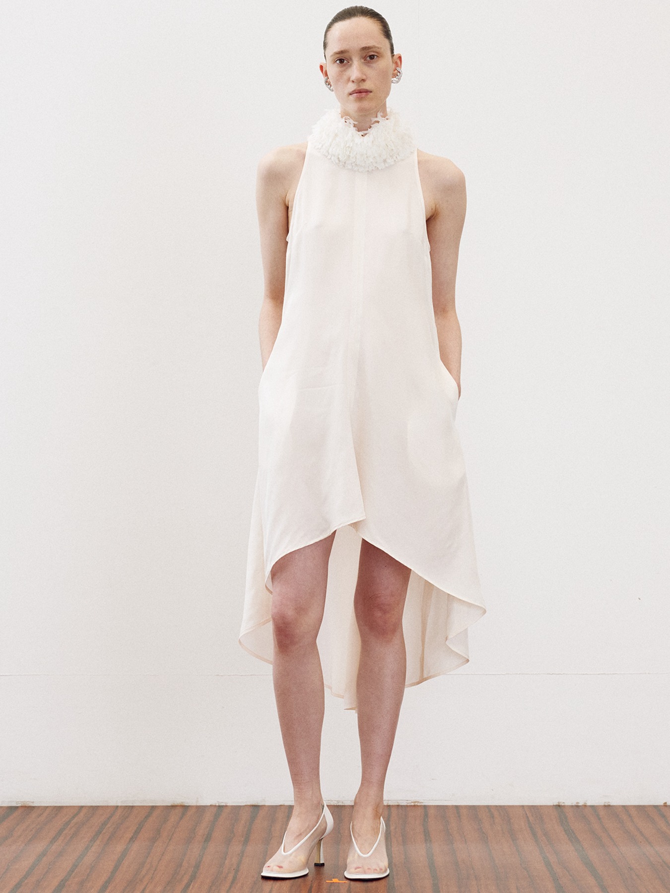 【韓国人気★RECTO】DRAPERY SLIP DRESS ホワイトグレー RECTO - Official Website