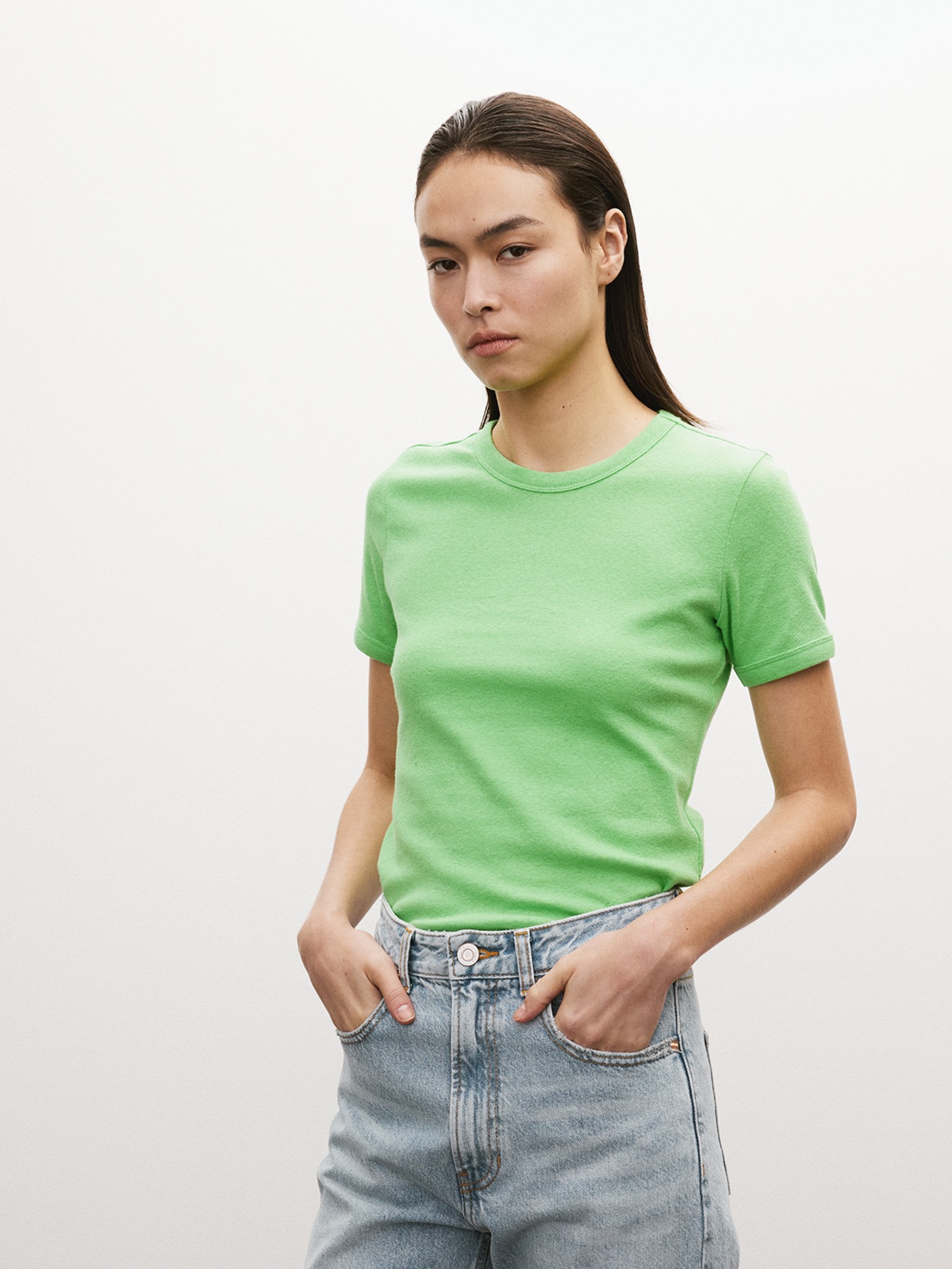 [RECTO] RECTO LOGO RIBBED JERSEY T-SHIRT ★人気★ RECTO - Official Website