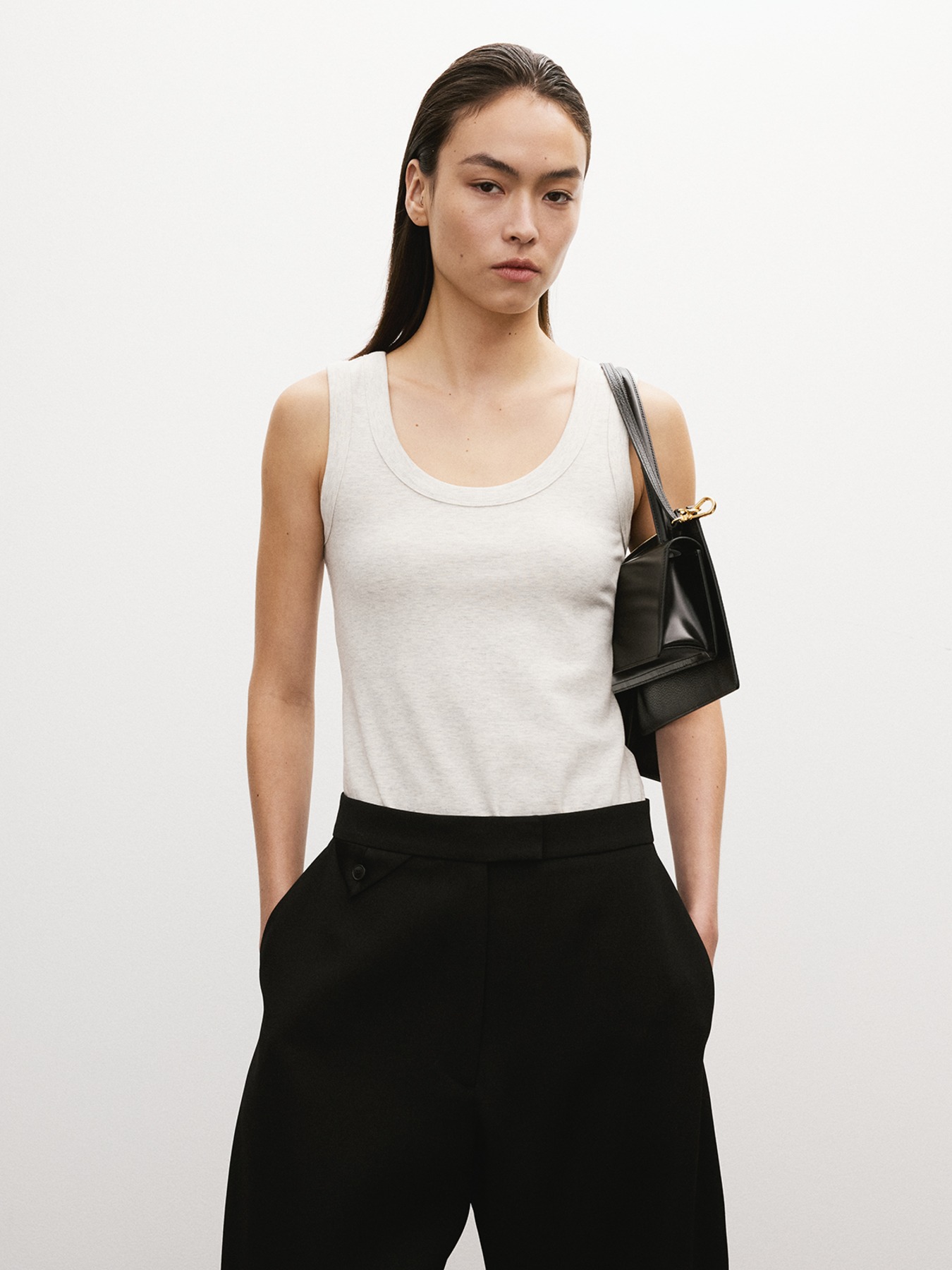 【RECTO】 HIGH-RISE CURVED LEGS WOOL PANTS RECTO - Official Website