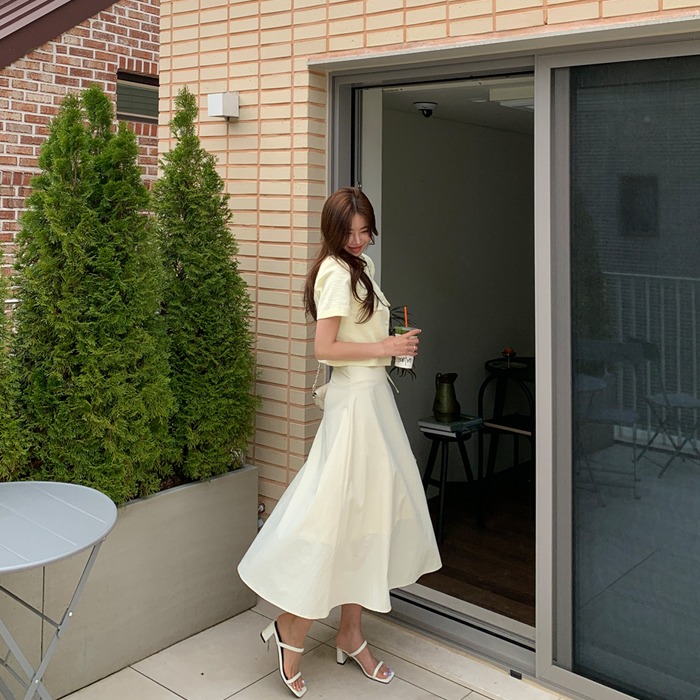 Pumery strap long skirt (SK)