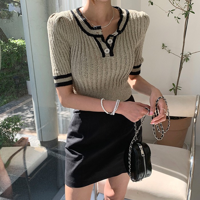 Moisture Coloring Puff Knitwear (NT)