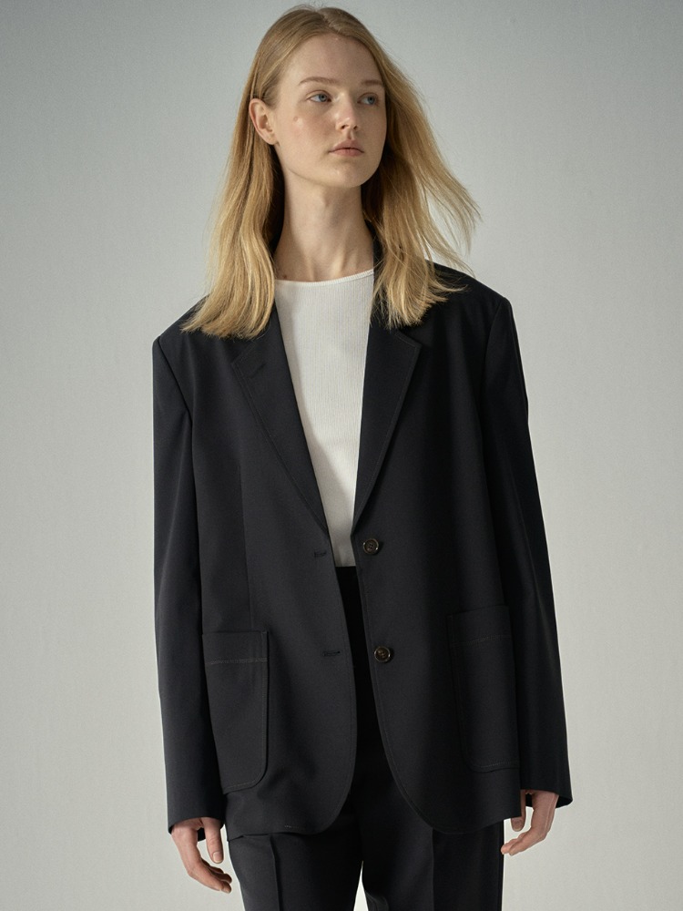 コート FACADE PATTERN Cashmere hour glass half coat_multi charcoal FACADE PATTERN Coat | Modalova