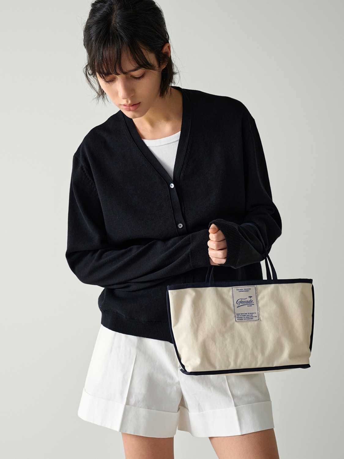 韓国人気 ★ FACADE PATTERN ★ Breeze shopper bag_forrest Bag - FACADE PATTERN