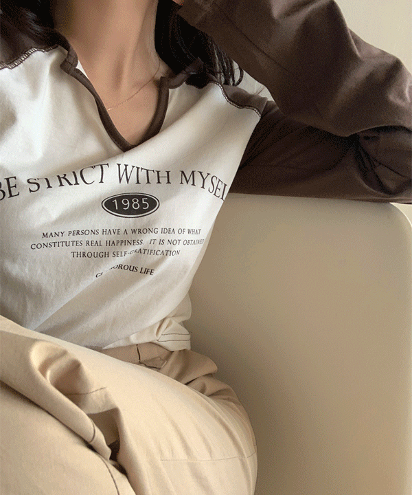 [Y2K/유니크] 1985 배색 나그랑 티셔츠 tee (3color)
