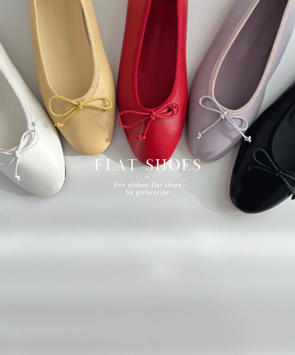 이브 리본 플랫 슈즈 shoes (5color)
