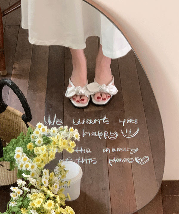 💌자사몰7%할인쿠폰💌발레코어 리본 샌들 슬리퍼 shoes (2color)