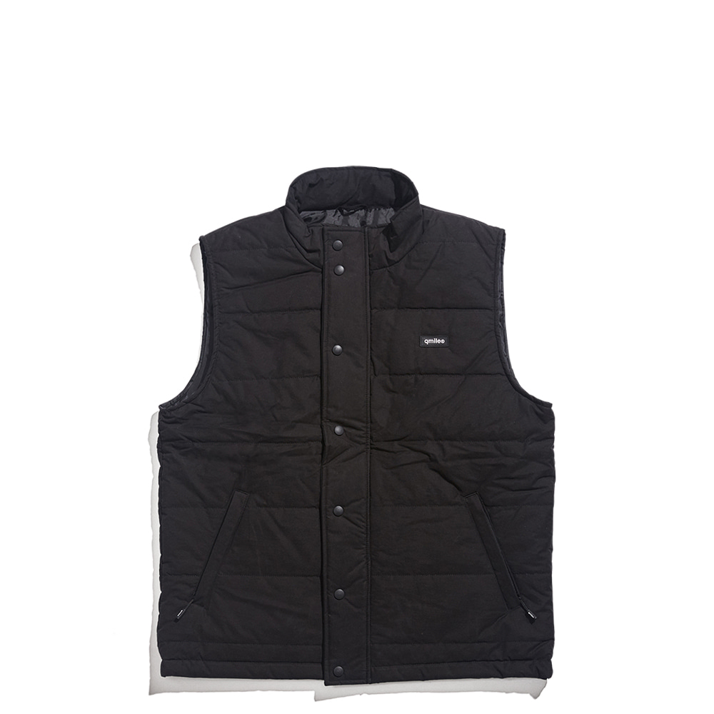 122 QUILTED PADDED VEST BLACK