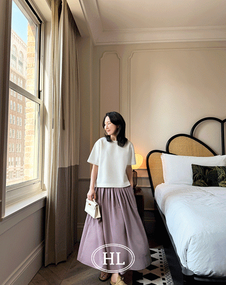 [made] HL Washer Pleated Skirt [NO.525]