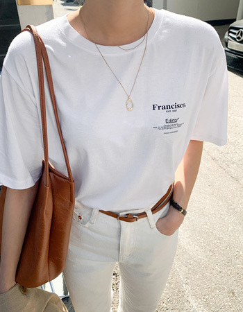 프란시스코 모달프린팅티셔츠