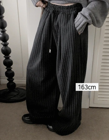 커버핀턱3 밴딩핀스트라이프팬츠