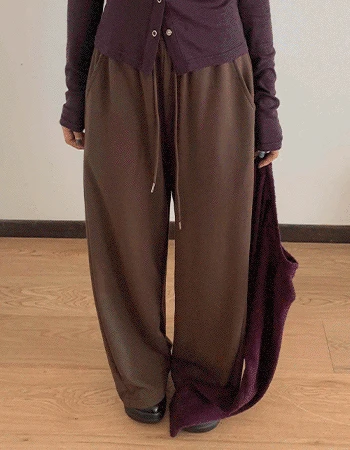 [숏,일반,롱/기획가]수선놉330 밴딩사이드핀턱트레이닝팬츠