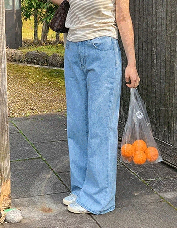 [숏,일반/5컬러]코튼앤데님6 난스판여유부츠컷데님팬츠