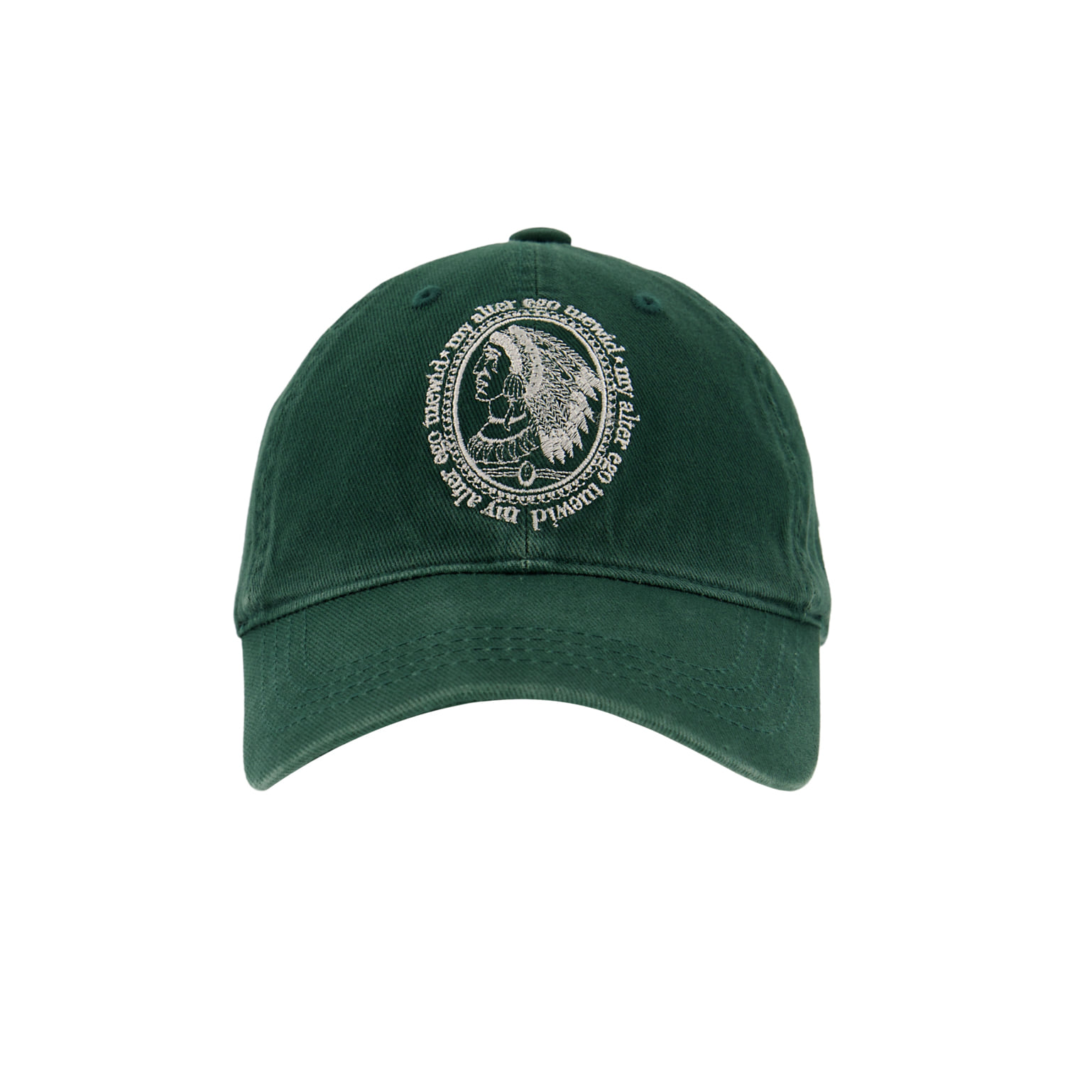 Tuewid souvenir cap ‘my alter ego’moss green/ivory