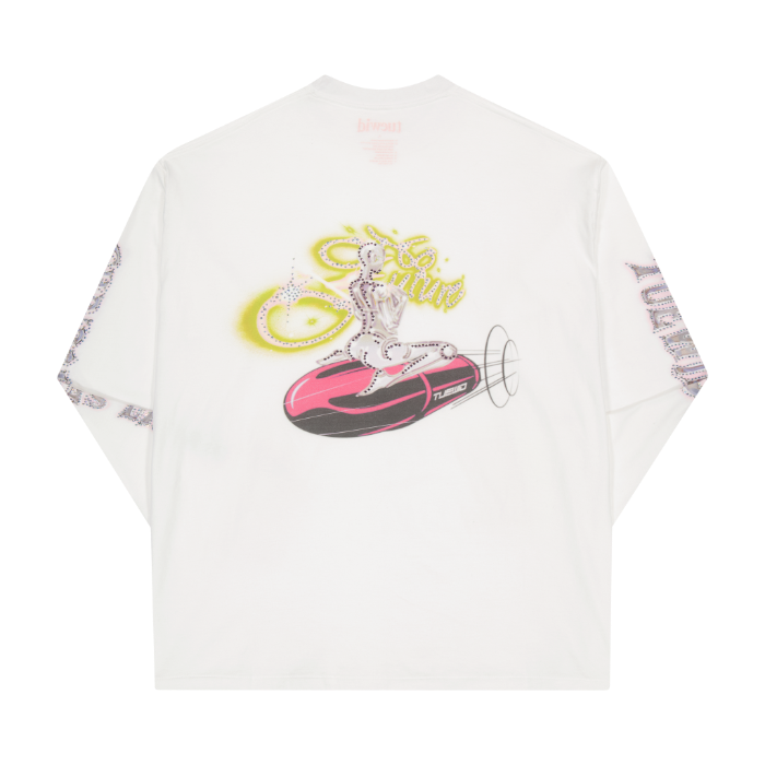 Tuewid No future long sleeve t-shirts (WHITE/PINK)