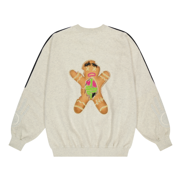 Tuewid Gingerbread man sweatshirts in cream