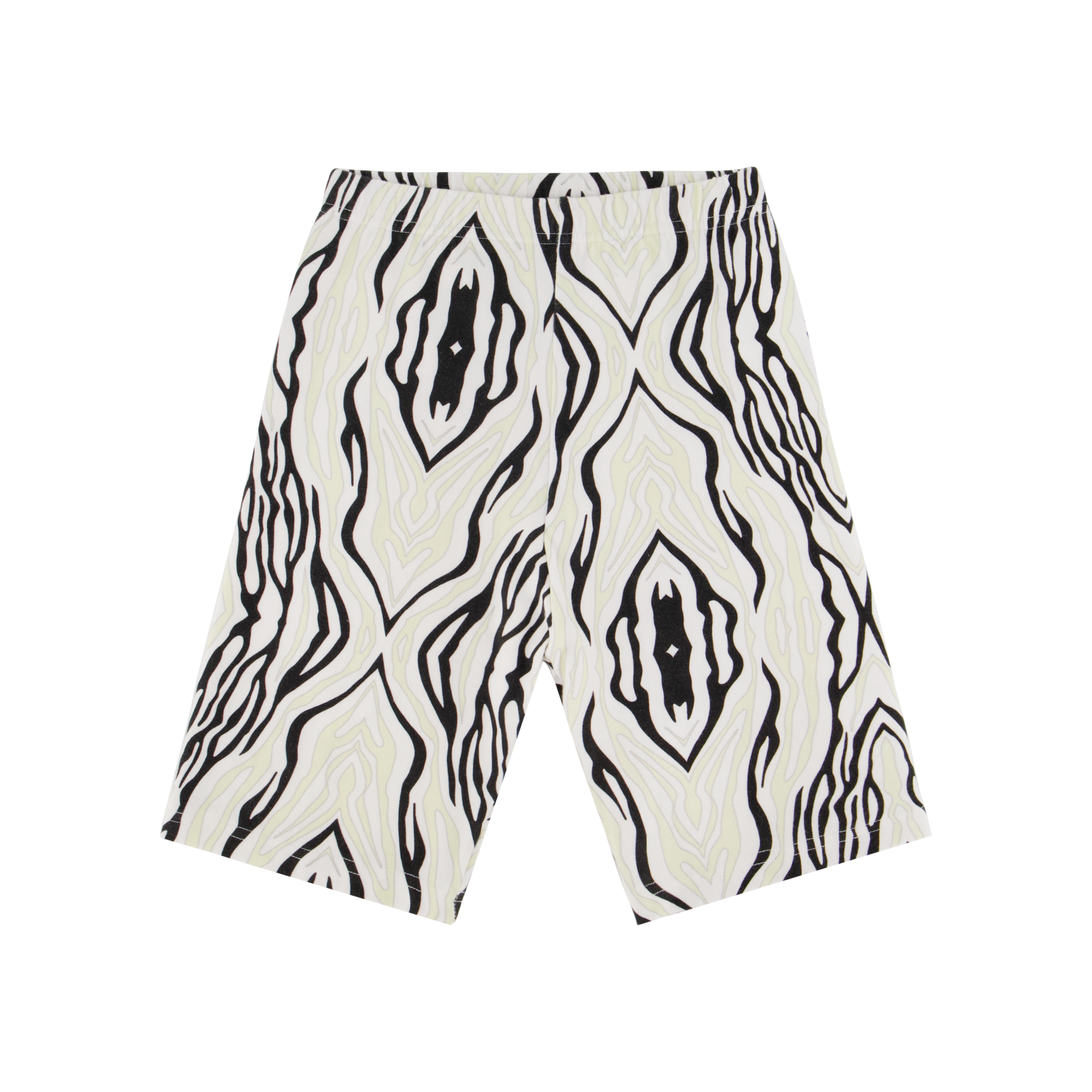 Cotton biker shorts in semetrical pattern
