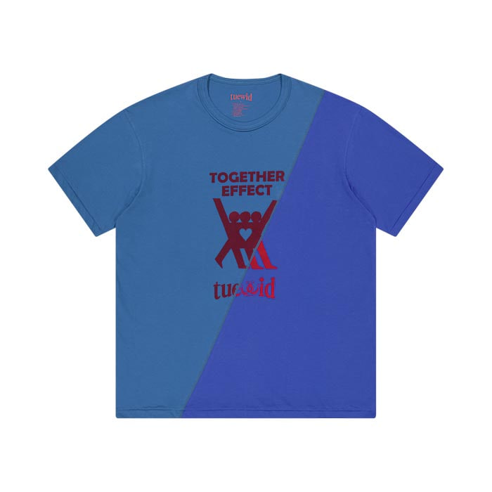 Tuewid together effect t-shirts in cobalt