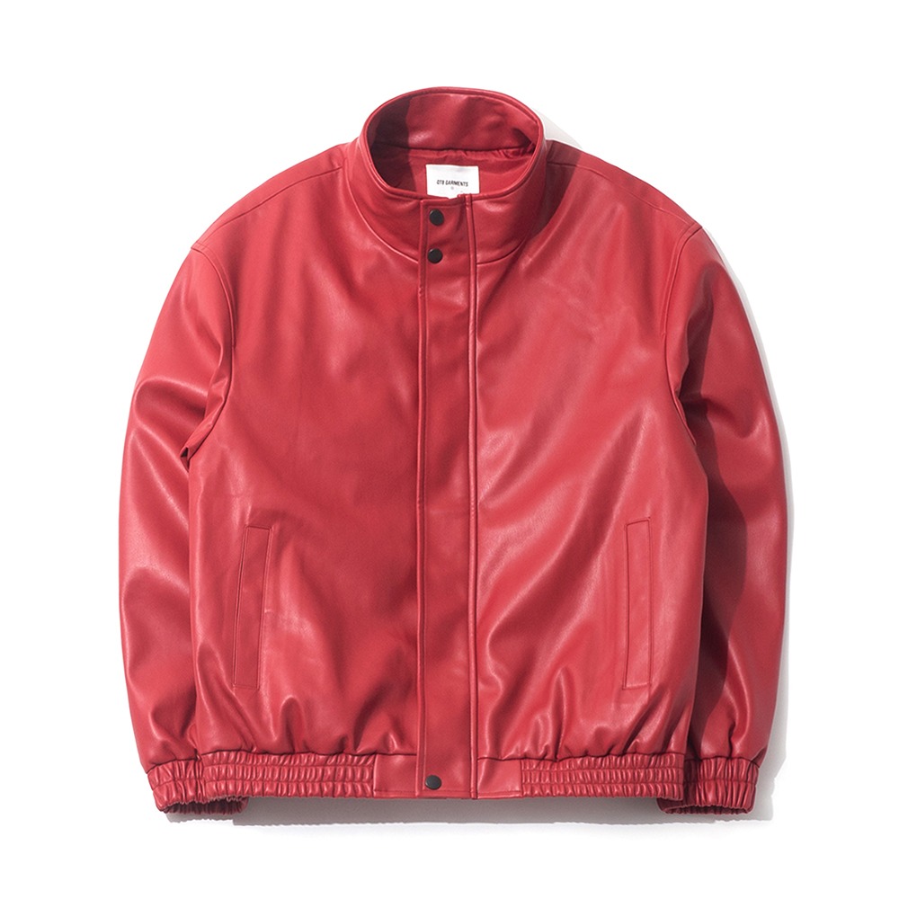 WA Vegan Leather Hidden Jacket (Red)