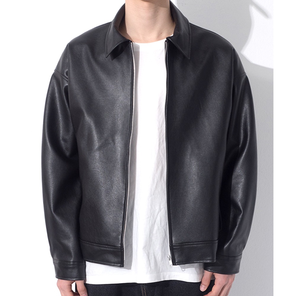MH Vegan Leather Single Jacket (Black)