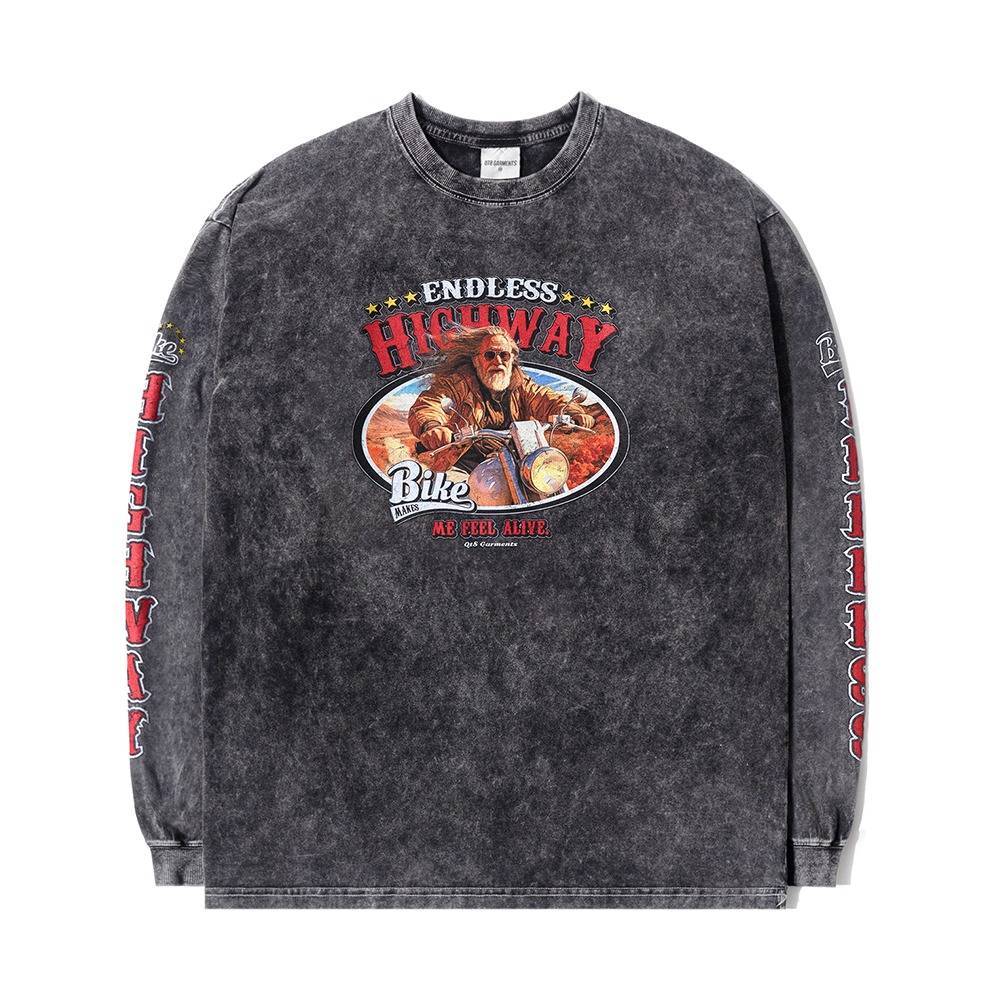 BN Highway SP Washed Long Sleeve (Charcoal)