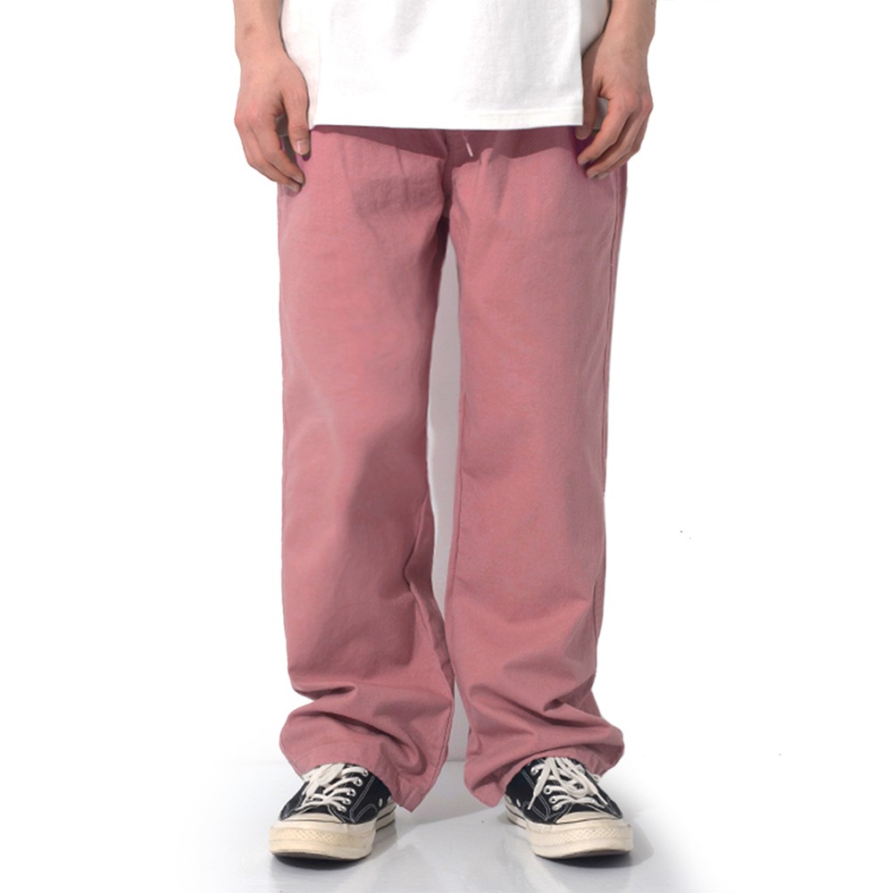WA Cotton Wide Banding Pant (Pink)