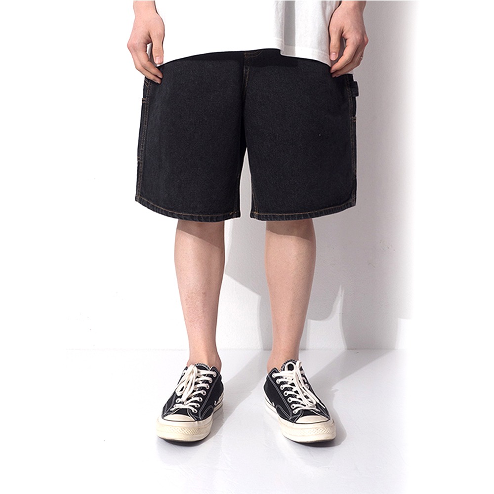 WA Denim Carpenter Shorts (Black)